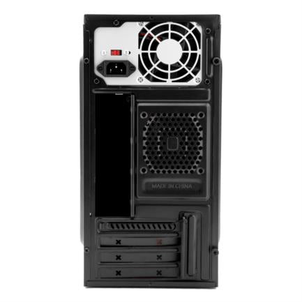 XZEAL - Gabinete Stylos Mini-Tower Micro-ATX/Mini-ITX USB 3.0 con Fuente de 500W sin Ventiladores Instalados Negro/Rojo