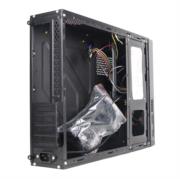 XZEAL - Gabinete Oficina Keelan Slim ITX Stylos 2xUSB 1.0 1xUSB 3.0 puerto 3.5mm línea roja con fuente de poder 550W