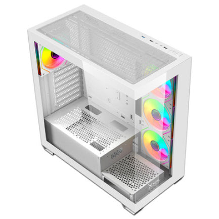 XZEAL - Gabinete Xzeal YRDEN XZ-140 Midi-Tower ATX/Micro-ATX/Mini-ITX USB 2.0/3.0 sin Fuente 4 Ventiladores Instalados Blanco