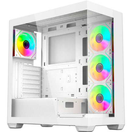 XZEAL - Gabinete Xzeal YRDEN XZ-140 Midi-Tower ATX/Micro-ATX/Mini-ITX USB 2.0/3.0 sin Fuente 4 Ventiladores Instalados Blanco