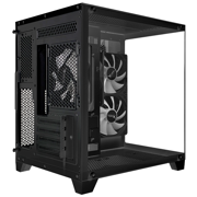 XZEAL - Gabinete Xzeal Panzer II Cubo M-ATX/ITX 2xUSB1.0 + 1x USB3.0 + 3.5 mm + 3 Fans ARGB Negro