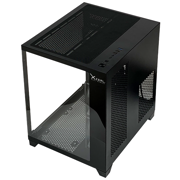 XZEAL - Gabinete Xzeal Panzer II Cubo M-ATX/ITX 2xUSB1.0 + 1x USB3.0 + 3.5 mm + 3 Fans ARGB Negro