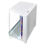 XZEAL - Gabinete Gamer Xzeal Mid Tower XZ150 ATX Panel Vidrio + Metal 2xUSB1.0 + 1xUSD3.0 + 1x3.5mm + 4 ARGB Ventiladores Blanco