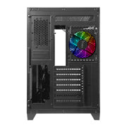 XZEAL - Gabinete Gamer Xzeal Mid Tower XZ150 ATX Panel Vidrio + Metal 2xUSB1.0 + 1xUSD3.0 + 1x3.5mm + 4 ARGB Ventiladores Negro