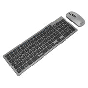 XZEAL - Kit Teclado y Mouse Inalámbrico Stylos Recargable 2 en 1 Gris Teclado 96% Membrana 96 Teclas Conexión USB