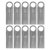 XZEAL - Kit 10 Memorias USB Stylos ST100 16GB Conexion Tipo A 2.0 Metalica Plata