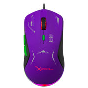 XZEAL - Mouse Gamer XZ-401 RGB 7 200 Dpi 6 botones Conexion USB 1.5m Morado-Verde
