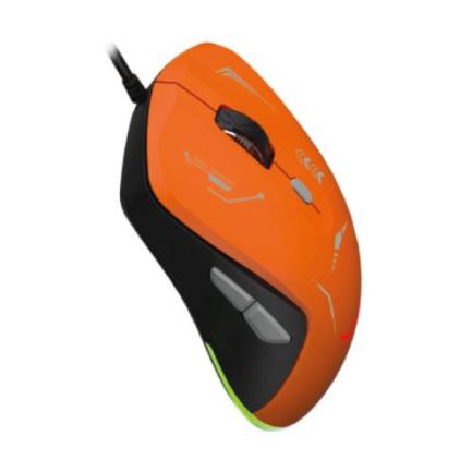XZEAL - Mouse Gamer XZ-401 RGB 7200 Dpi 6 botones Conexion USB 1.5m Gris-Naranja