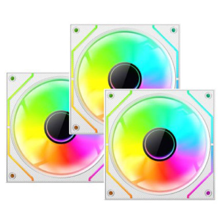 XZEAL - Kit Gamer 3 Ventiladores Xzeal XZ1115 ARGB 25dB 1200RPM 120mm Negro
