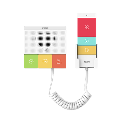FANVIL - Intercomunicador SIP Wi-Fi para Hospital/Asilos, 6 botones, antibacterial, 1 Relevador integrado