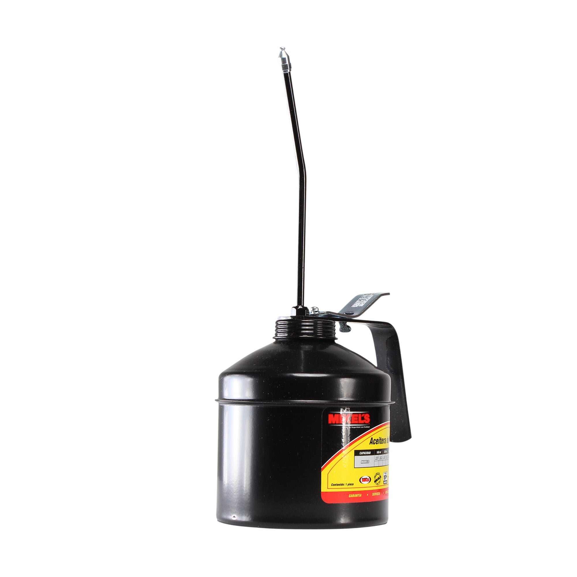 Aceitera de presión, bote de acero, tubo rígido (1000 ml)