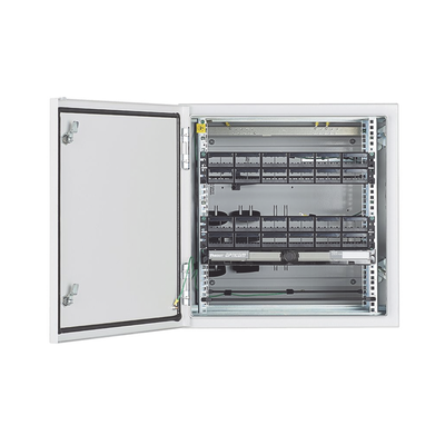 PANDUIT - Gabinete Industrial Preconfigurado de Montaje en Pared, Fabricado en Acero Bajo en Carbono, Protección NEMA 4/4X/12 IP66, de 12 UR, Color Gris