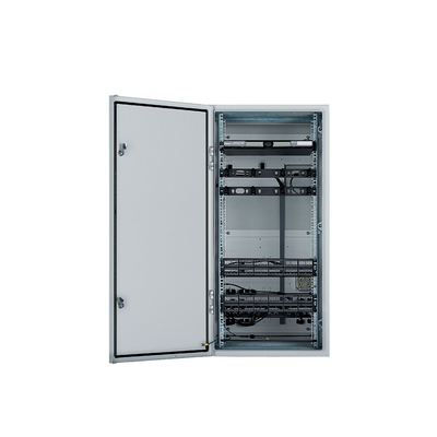 PANDUIT - Gabinete Industrial Preconfigurado de Montaje en Pared, Fabricado en Acero Bajo en Carbono, Protección NEMA 4/12 IP66, de 26 UR, Color Gris