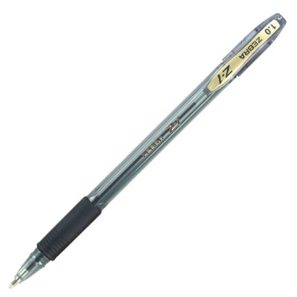 ZEBRA - Bolígrafo Zebra Z-1 Punto Mediano 1.0mm Tinta Híbrida Color Negro C/12 Pzas