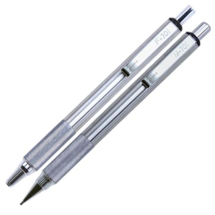 ZEBRA - Juego Bolígrafo/Lapicero Zebra MF-701 Retráctil 0.7mm Tinta Negra