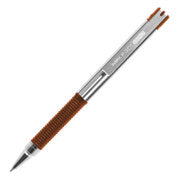 ZEBRA - Boligrafo F-301 compac grip naranja punto fino tinta negra cuerpo de Acero inoxidable caja c/12