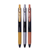 ZEBRA - Bolígrafo Zebra DecoShine retráctil punto fino 0.5 mm tinta gel metálica colores surtidos caja c/3