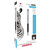 ZEBRA - Boligrafo F-301 compac grip azul punto fino tinta negra cuerpo de Acero inoxidable caja c/6