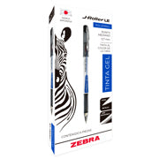 ZEBRA - Bolígrafo Zebra J-Roller LE Punto Mediano 0.7mm Tinta Gel Color Negro C/6 Pzas