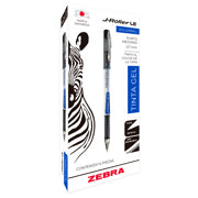 ZEBRA - Bolígrafo Zebra J-Roller LE Punto Mediano 0.7mm Tinta Gel Color Azul C/6 Pzas
