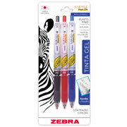 ZEBRA - Boligrafo Zebra Sarasa Mark On Punto Fino 0.5mm Negro Azul Rojo BL/3pzs