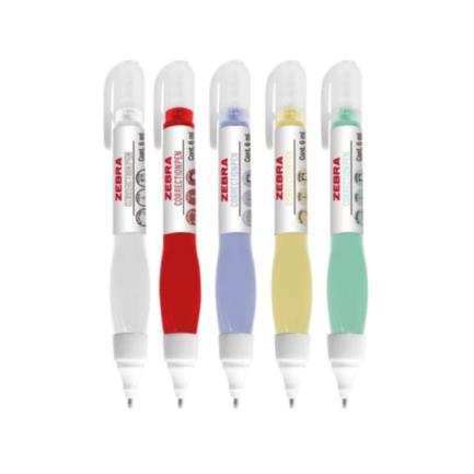 ZEBRA - Corrector Líquido Zebra Rollerball Tipo Pluma Contenido 6ml