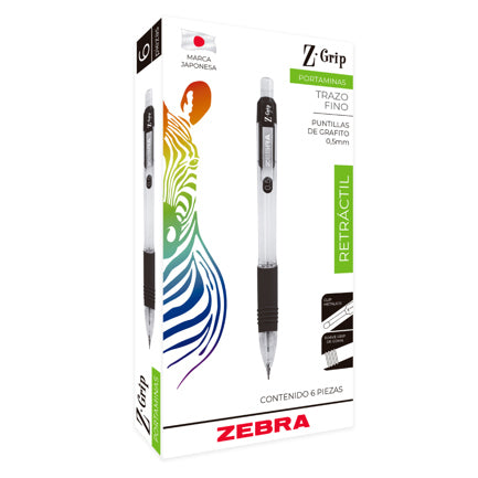 ZEBRA - Lapicero Zebra Grip Azul 0.5mm Caja C/6 Pzas