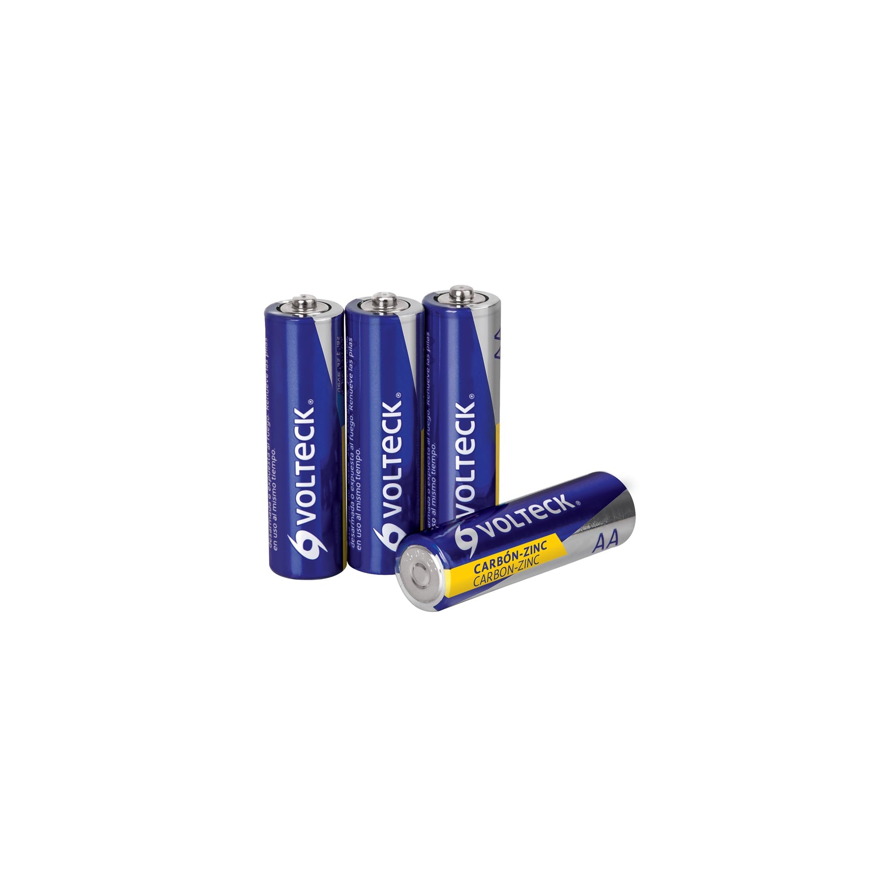 Blister con 4 pilas zinc-carbon AA, VOLTECK