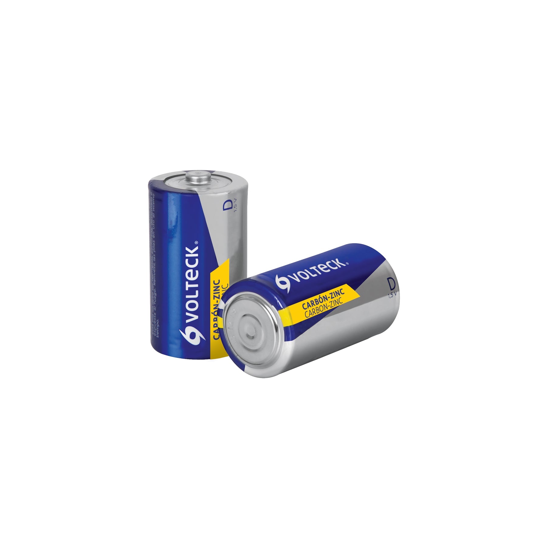 Blister con 2 pilas zinc-carbon D, VOLTECK