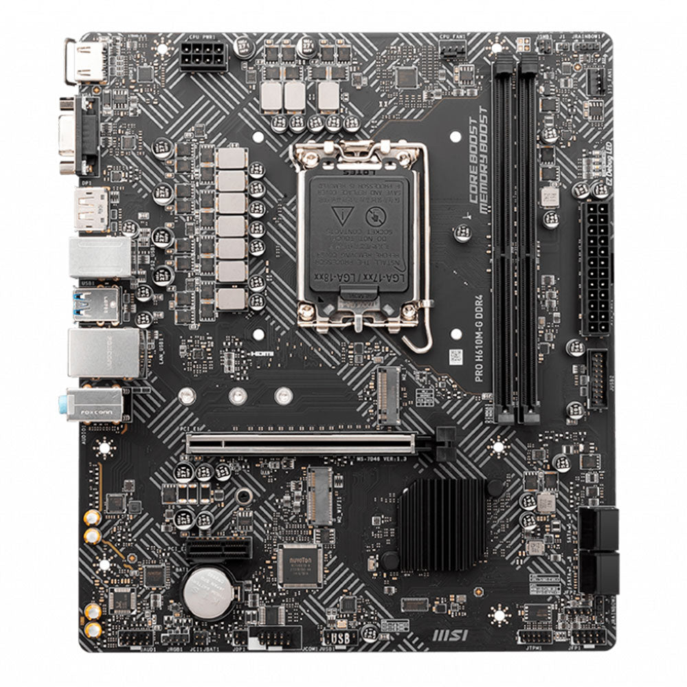 MSI - Tarjeta Madre MSI PRO H610M-G DDR4 Micro-ATX LGA 1700 Intel H610 64GB DDR4 HDMI/DP