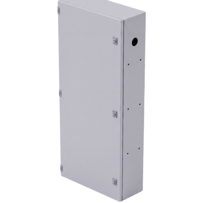 EPCOM INDUSTRIAL - Gabinete para instalación de 4 Baterías , Fabricado en Lámina Galvanizada, Accesorios para poste (No incluidos)