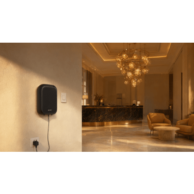 EPCOM - Difusor de Aromas Comercial / 150 ml / Cobertura 200 m² (2152.8 ft²) / Atomización Sin Agua / Control por App / Montaje en Pared