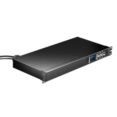 PANDUIT - PDU ES2P Monitoreable (MI) para Distribución de Energía, Enchufe de Entrada NEMA 5-20P, Con 8 Salidas 5-20R, Horizontal 19in, 120 Vca, 20 Amp, 1 UR
