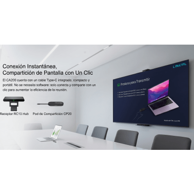 FANVIL - Kit de Conferencia Inalámbrica/ Transmisión 4K/ Plug & Play / Multi-plataforma