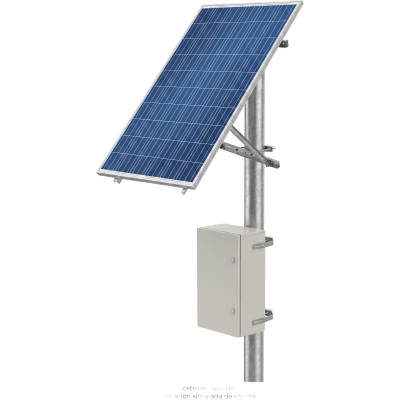 EPCOM POWERLINE - Kit Solar Witek de 28 W con 5 Puertos PoE 802.3 af y PoE Pasivo 24 V para alimentar Camaras IP y un Enlace Punto a Punto en 24 Vcc