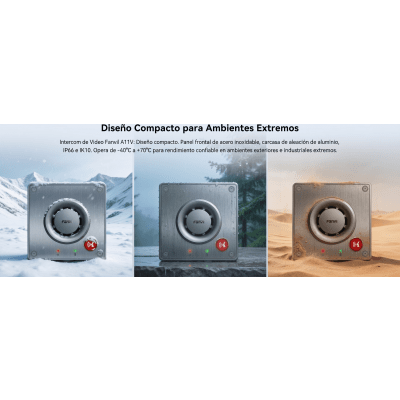 FANVIL - Video Intercom IP para Exterior / Cámara 4 Megapixel (1080p) / HDR e Iluminación IR / Altavoz 5W y Doble Micrófono con Reducción de Ruido / Panel Acero Inoxidable y Cuerpo Aluminio / IP66 e IK10 / PoE+ / 2 Líneas SIP