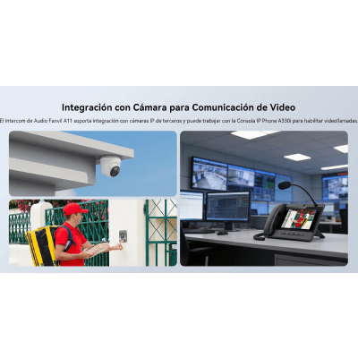 FANVIL - Video Intercom IP para Exterior / Cámara 4 Megapixel (1080p) / HDR e Iluminación IR / Altavoz 5W y Doble Micrófono con Reducción de Ruido / Panel Acero Inoxidable y Cuerpo Aluminio / IP66 e IK10 / PoE+ / 2 Líneas SIP