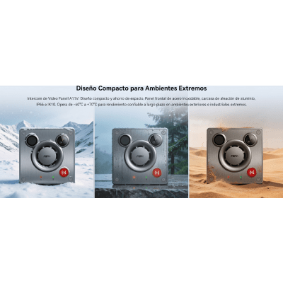FANVIL - Video Intercom IP para Exterior / Cámara 4 Megapixel (1080p) / HDR e Iluminación IR / Altavoz 5W y Doble Micrófono con Reducción de Ruido / Panel Acero Inoxidable y Cuerpo Aluminio / IP66 e IK10 / PoE+ / 2 Líneas SIP