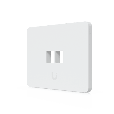 UBIQUITI - Placa de Pared Horizontal Universal para Keystone de 2 Puertos con Cubierta Pintable, Acabado Personalizable, Paquete con 4 Piezas