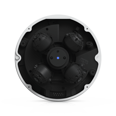 UBIQUITI - Cámara Multisensor AI de 32 MP con 4 Lentes Ajustables, Zoom Óptico 2.33×, Cobertura IR 360°, Motor AI Multi-TOPS y Alimentación PoE++ para Monitoreo de Amplia Cobertura