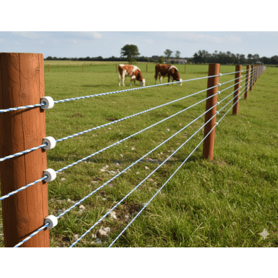 SFIRE - Alambre Polywire / Acero Inoxidable 6×0.15 mm / Resistencia 80 Ω/m / Rotura 70 kg / Rollo 500 m (1640.4 ft) / Diámetro 2.5 mm