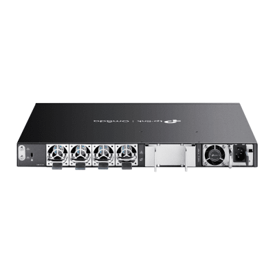 TP-LINK - Switch Omada L3 SDN Administrable / 24 puertos PoE af/at Gigabit y 4 puertos SFP+ / Presupuesto PoE 720W / Funciones RIP, VRRP, Servidor DHCP / Administración centralizada OMADA / Fuente Redundante