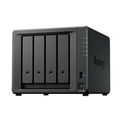 SYNOLOGY - NAS DiskStation DS925+ | 4 Bahías | Expandible a 9 Bahías | 2 Puertos 2.5GbE | 2 Ranuras M.2 NVMe | AMD Ryzen V1500B | 4 GB DDR4 ECC | Hasta 565 MB/s Escritura Secuencial | Compatible con RAID | Synology DSM.