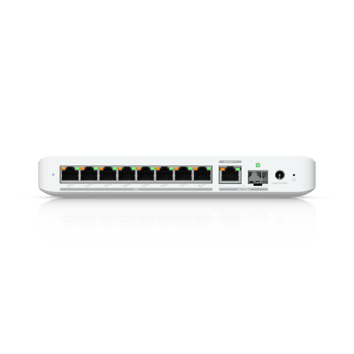 UBIQUITI - USW Flex 2.5G PoE Switch de 8 Puertos 2.5GbE PoE++, con un Puerto de Enlace Ascendente Combinado RJ45/SFP+ de 10 GbE (No incluye Adaptador ca/cc)