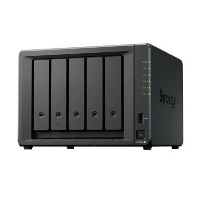 SYNOLOGY - NAS DiskStation DS1525+ | 5 Bahías | Expansión hasta 15 Bahías | 2 Puertos 2.5GbE | Soporte 10GbE | Almacenamiento en Caché SSD | Hasta 300 TB de Capacidad | Compatible con Virtualización y Vigilancia.