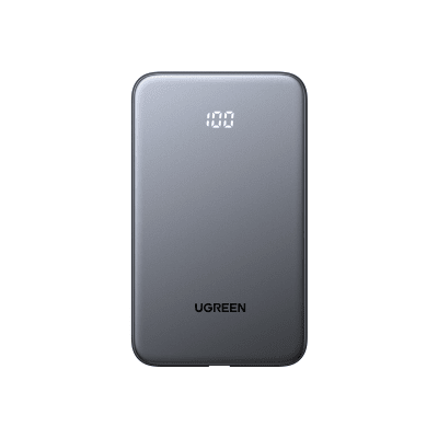UGREEN - Power Bank / 10000 mAh / 37 Wh / Salida USB-C PD 20W / Salida USB-A SCP 22.5W / Cable USB-C Integrado / Indicador Digital LED