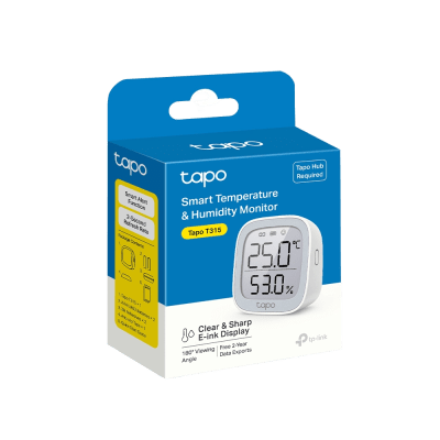 TP-LINK - Monitor Inteligente de Temperatura y Humedad / Pantalla E-Ink 2.7" / Sensor Suizo de Alta Precisión / Automatización Smart Home / Batería 2 Años / 868-922 MHz