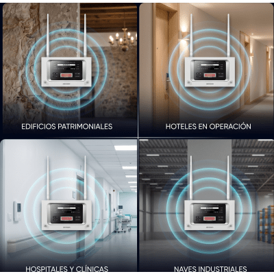 HIKVISION - (HikFire) Panel Inalámbrico de Detección de Incendio (Gateway LoRa) / Pantalla LCD Táctil / Comunicación hasta 2 km / Gestión de 128 Dispositivos / Encriptación AES128 / Integración a HikCentral Professiona
