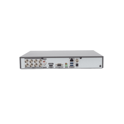 EPCOM PROFESSIONAL - DVR 8 Canales TURBOHD + 4 Canales IP / 8 Megapixel (4K) / Audio Bidireccional por Coaxitron / ACUSENSE / Reconocimiento Facial / 1 Bahía de Disco Duro / Salida de Video en 4K / H.265+