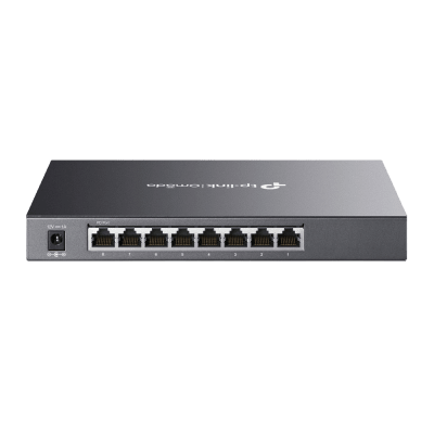 TP-LINK - Switch Administrado Gigabit 8 Puertos / Omada SDN / 16 Gbps Capacidad Switching / Gestión Cloud y Local / VLAN / QoS / ACL / Sin Ventiladores / Montaje Pared-Escritorio